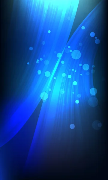 黒い、技術背景に抽象の青いネオン — ストック写真