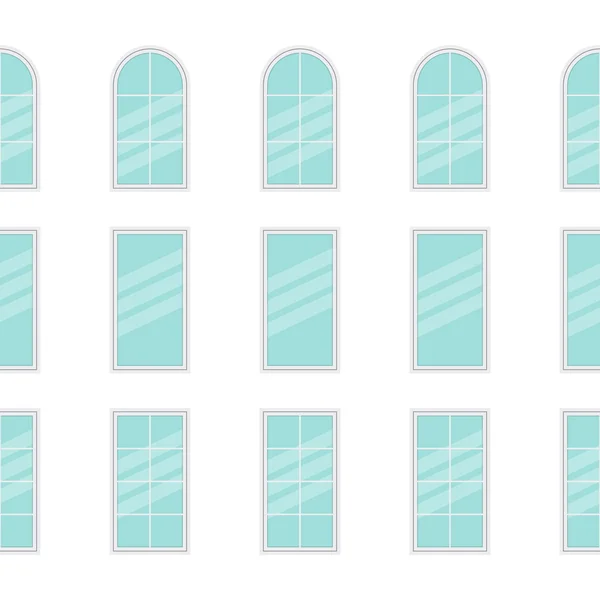 Horizontale durchgehende Fenster — Stockvektor