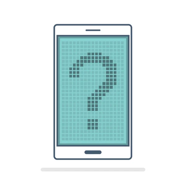 Question numérique mobile — Image vectorielle