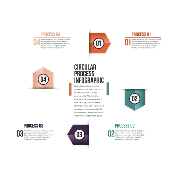 Cirkulär Process Infographic — Stock vektor