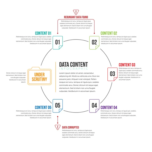 Infographie de contenu de données — Image vectorielle