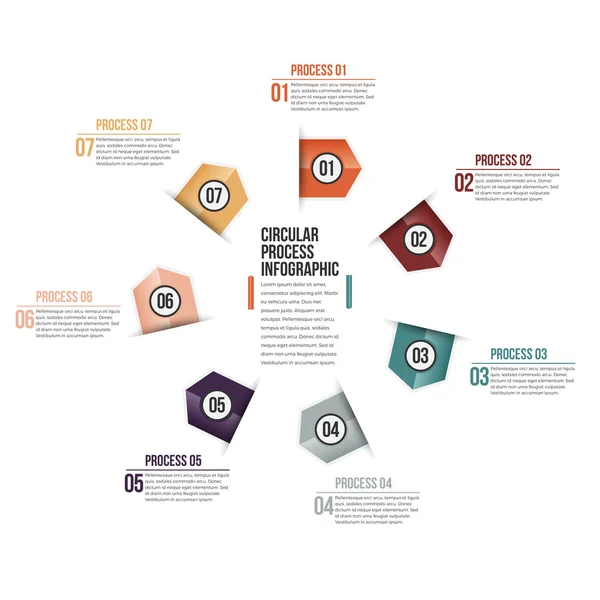 Circular Process Infographic — Stock Vector