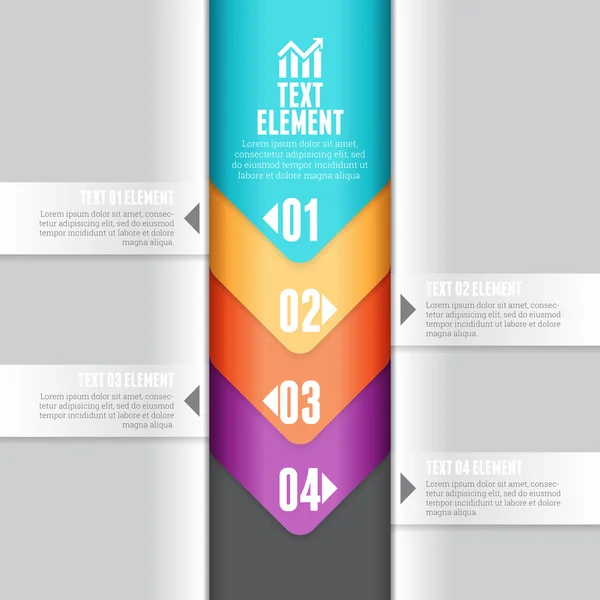 Pijl omlaag Infographic — Stockvector