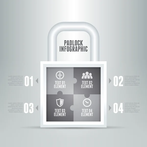 Hangslot Infographic — Stockvector