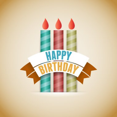 Doğum günü şerit mumlar