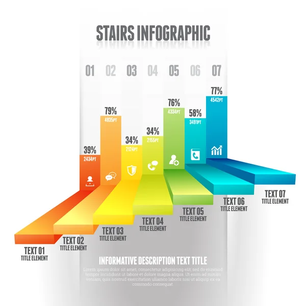 Trapporna Infographic — Stock vektor