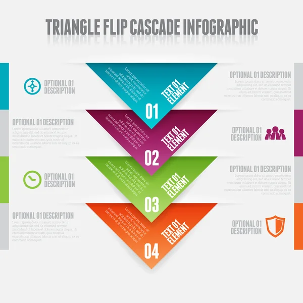 Triangle Flip Cascade — Stock Vector