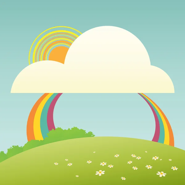 Mignon Rainbow Cartoon — Image vectorielle