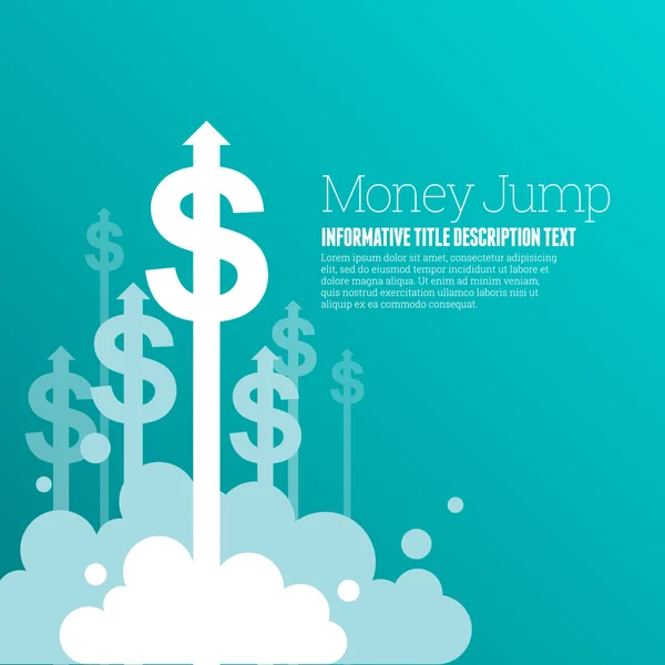 Money Jump — Stock Vector