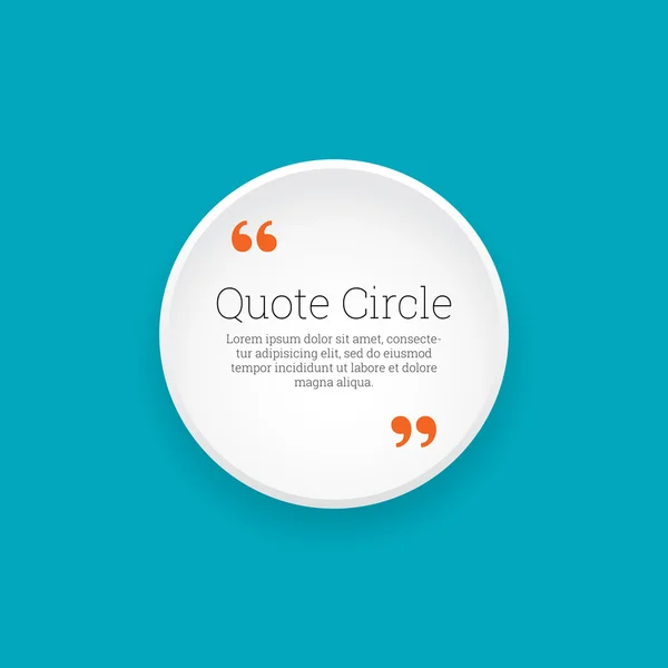 Quote Glossy Circle — Stock Vector