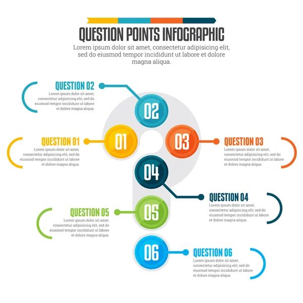 Fragezeichen-Infografik — Stockvektor