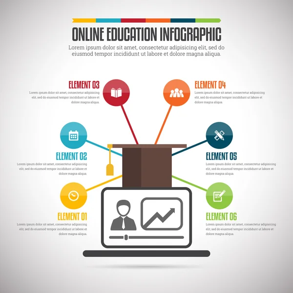オンライン教育 — ストックベクタ