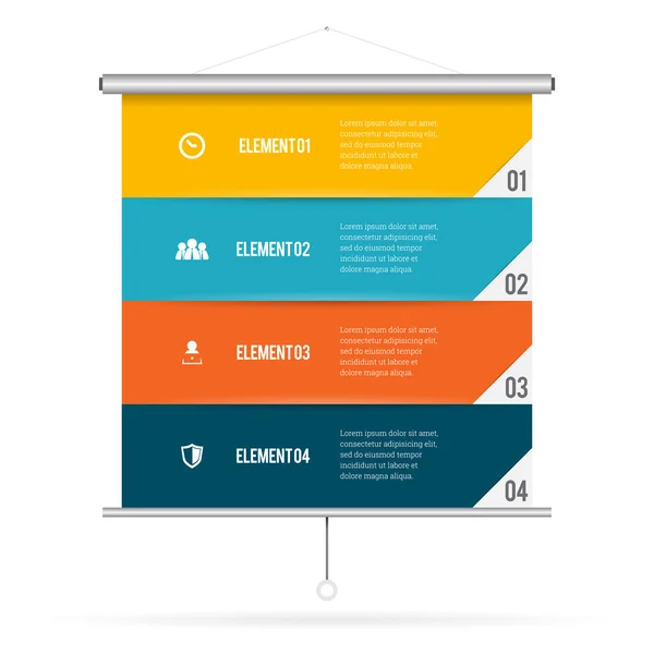 Infographie écran de présentation — Image vectorielle