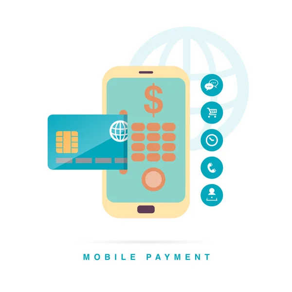 Paiement mobile — Image vectorielle