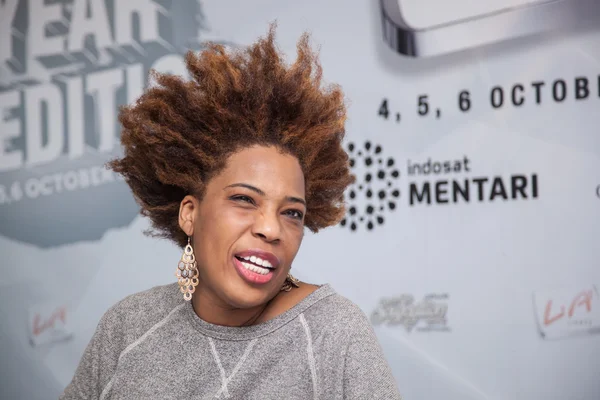 Macy Gray tisková konference — Stock fotografie