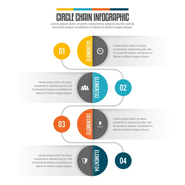 Infographic αλυσίδα κύκλος — Διανυσματικό Αρχείο
