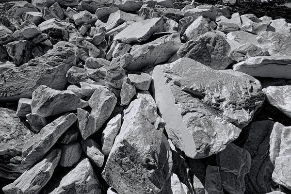 Meeresfelsen Schwarz Weiß — Stockfoto