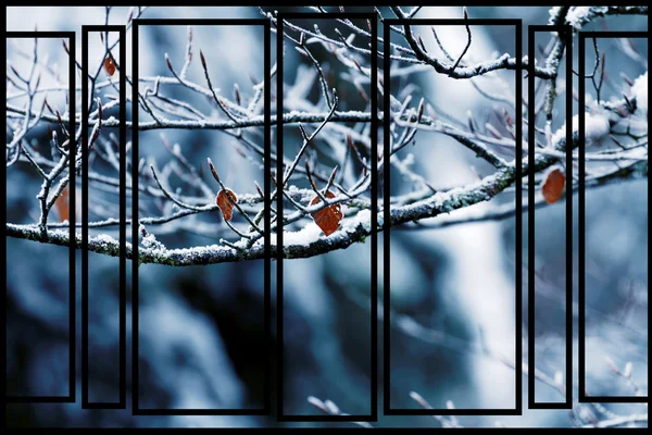 Зимовий сніг, ілюстрація — стокове фото