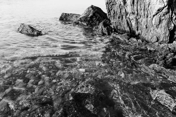 Littoral noir et blanc — Photo