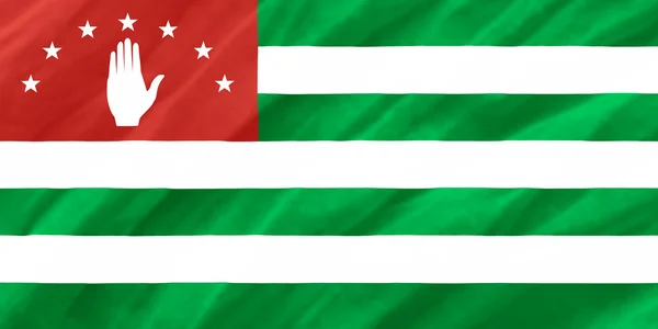 Background of ripple Abkhazia flag — Stock Photo, Image