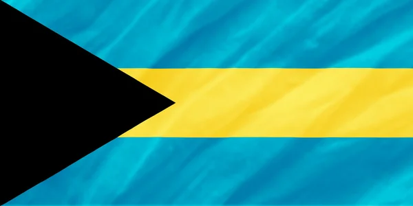 Fundo de ondulação Bandeira das Bahamas — Fotografia de Stock