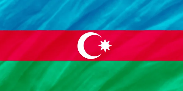 Sfondo della bandiera azerbajian ondulazione — Foto Stock