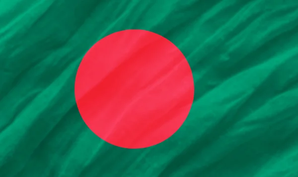 Achtergrond van rimpel bahgladesh vlag — Stockfoto