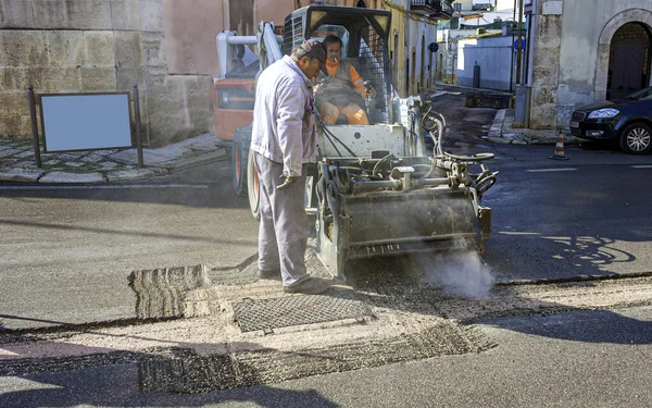 Tambor Fresado Para Fresadora Carreteras Fresado Asfalto Para Reconstrucción Carreteras — Foto de Stock