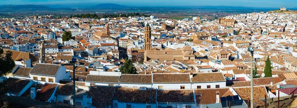 Vista Panorâmica Aérea Cidade Antequera Província Málaga Andaluzia Espanha — Fotografia de Stock