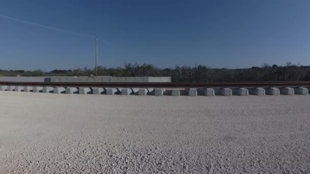 Unterführung Und Tunnel Für Den Bau Einer Neuen Eisenbahnlinie Detail — Stockvideo