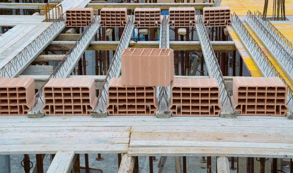 Barras Aço Materiais Construção Canteiro Obras — Fotografia de Stock