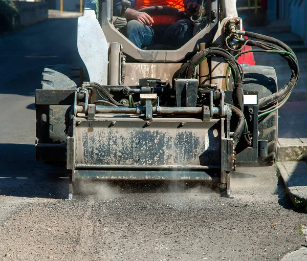 Fresagem Asfalto Para Acessório Reconstrução Estradas Para Skid Steer — Fotografia de Stock
