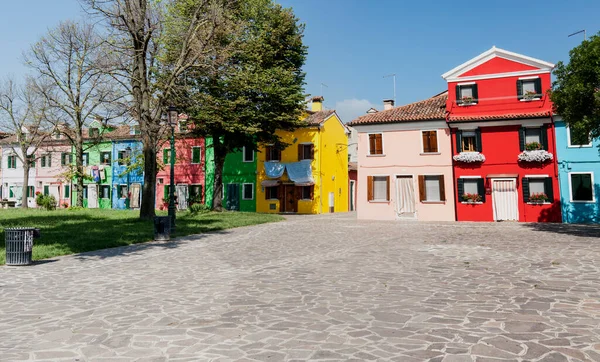 Colorate Case Burano Venezia — Foto Stock