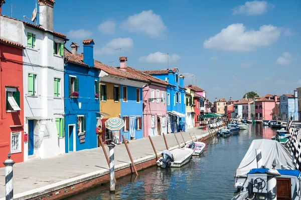 Kleurrijke Huizen Van Burano Venetië — Stockfoto