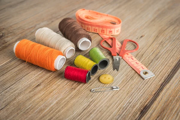 Sewing background. Accessories for needlework — Stock Photo, Image