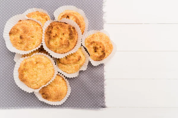 Close up van zelfgemaakte coconut bitterkoekjes — Stockfoto