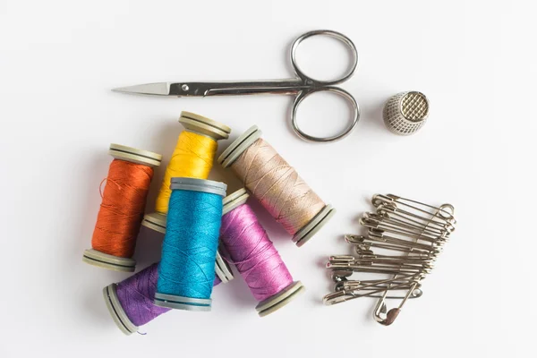 Sewing background. Accessories for needlework — Stock Photo, Image