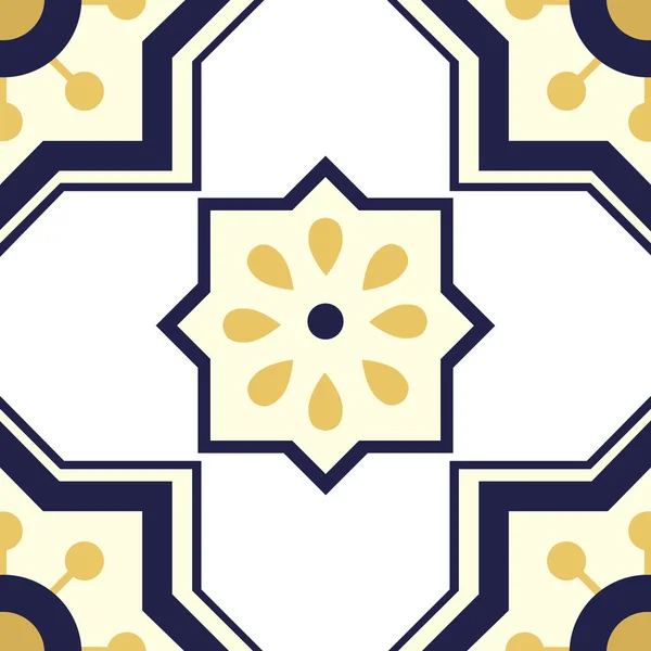 Azulejos de adorno sin costuras — Vector de stock