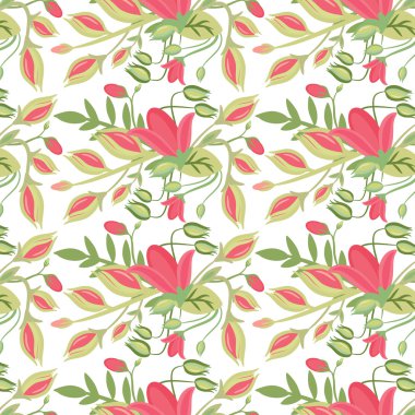 zarif seamless modeli çiçekli