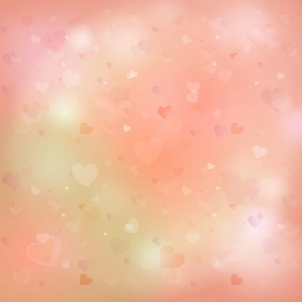 Аннотация Glow Soft Hearts for Valentines Day Background Design. — стоковый вектор