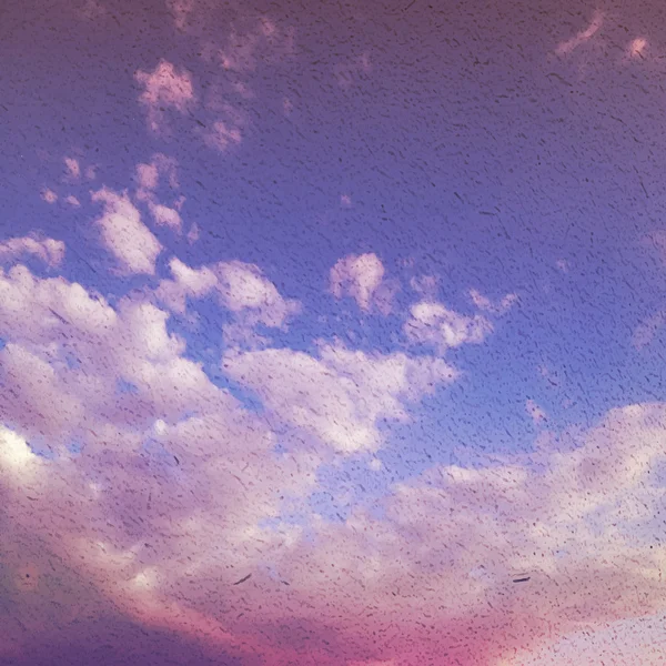 Niebla y nubes sobre un fondo vectorial de papel texturizado vintage, wi — Vector de stock