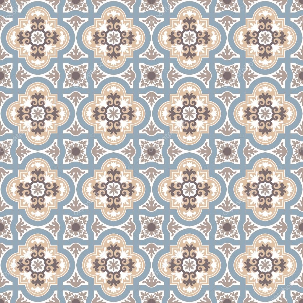Vector ceramic tiles with seamless pattern