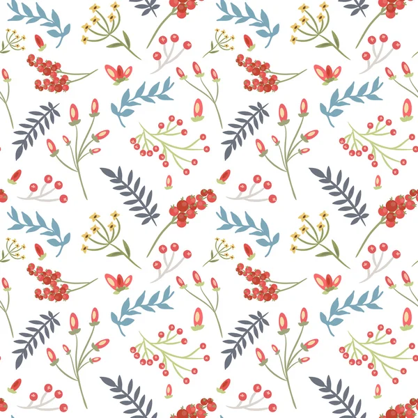 Elegant seamless pattern with flowers, vector illustration — Stock Vector