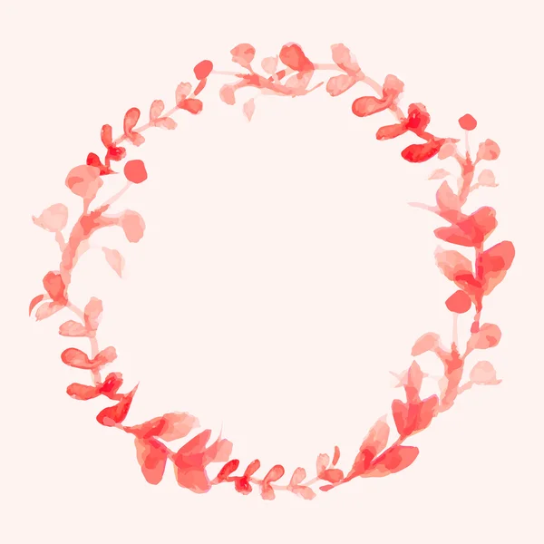 Couronne de fleurs aquarelle. Illustration de mariage peint à la main. Ve — Image vectorielle