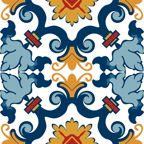Seamless colourful ornament tiles — Stock Vector