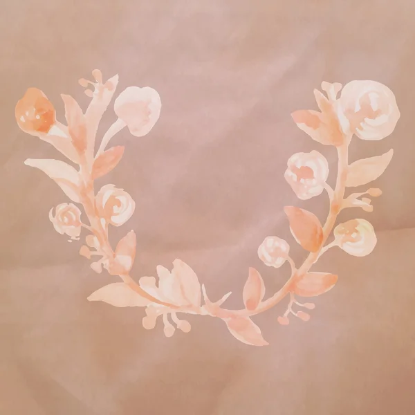 Aquarel bloemen krans. Handgeschilderde bruiloft illustratie. Ve — Stockvector