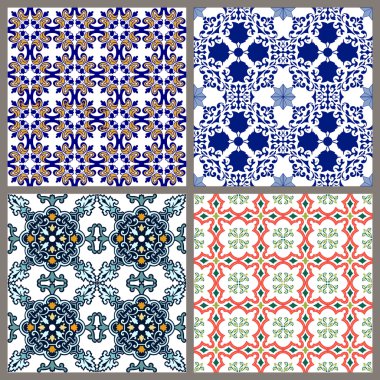 Sorunsuz antika arka plan koleksiyonu - Viktorya dönemi süsleme kiremit