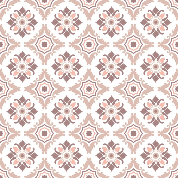 Portuguese tiles, seamless pattern. Vintage background - Victorian ceramic tile — Stock Vector