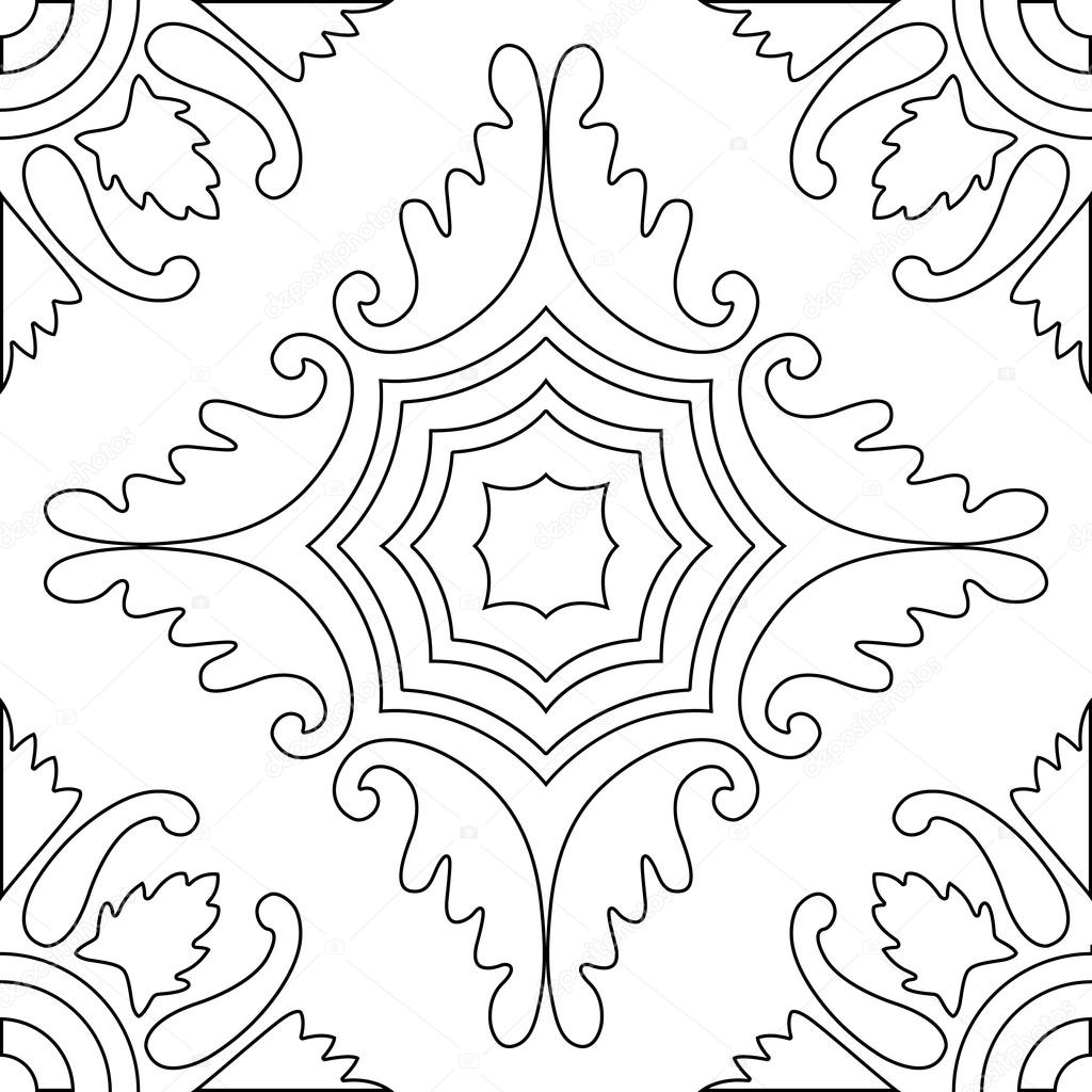 Libro da colorare unica quadrata pagina per adulti disegno delle mattonelle senza cuciture gioia per i bambini pi¹ grandi e adulti coloristi