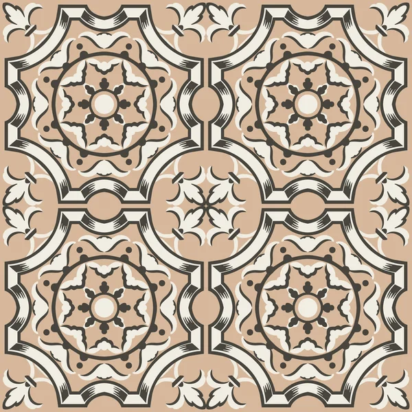 Azulejos portugueses patrón sin costura. Fondo vintage — Vector de stock